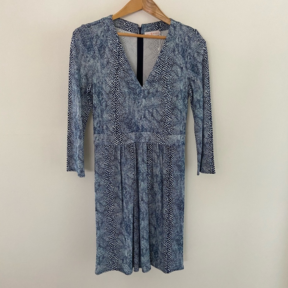 Tory Burch Navy Boa B Dress Size Small NWT